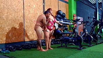 Preview 1 of Vabi Nasima - Fucking slutty Dronil in the public gym. This chubby babe sucks my cock in the spinning area and we fuck next to the weights. She rides deliciso. Can I lend her to you?