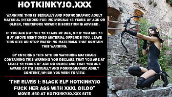 Preview 1 of Mom Breed Control Son - The Elves I: Black elf Hotkinkyjo fuck her ass with XXXL Seahorse dildo at the castle