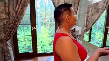 Preview 1 of Big Boob Nurse Hard Core - Stepmom With Big Ass Celebrates Birthday With Stepson,  Deep Anal,  Cum On Face