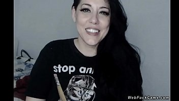 Preview 1 of Kings Xxx - Huge tits babe sucks black dildo on cam