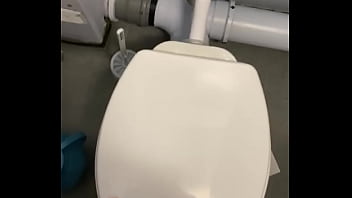 Preview 1 of Sweet Russian Pop - Wanking in work toilets had amazing cumshot