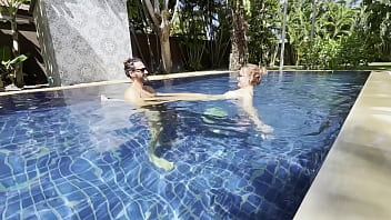 Preview 3 of Bbw Hars - Stepsiblings Get Wild in the Pool While Alone
