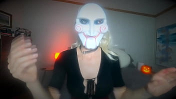 Preview 4 of Gorup Xxx Video - Jigsaw Halloween JOI &amp_ Pussy Play