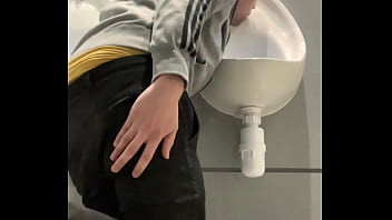 Preview 4 of Horny Wife Dresses - drinking from the urinal