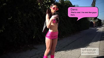Preview 1 of Class Mate Boys Fuck In Washroom - Skinny brunette babe Dana Wolf gets her throat and clit destroyed