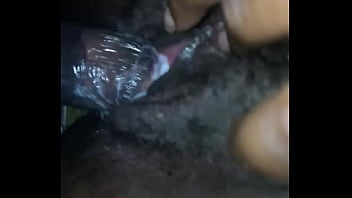 Preview 4 of Skinny Real - CurvyD drills hairy pussy until she cums all over his Cock