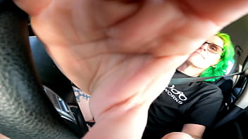 Preview 1 of Seks Za Dengi 3gp - MtF Trans female give road head and fucks herself with toy