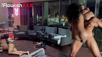 Preview 1 of First Time Without Confom - Trailer 1st All Ebony Orgy on Black Friday on The Flourish xxx