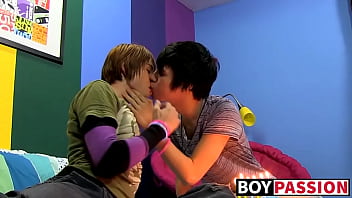 Preview 1 of Teenh Fuckine In Mom And Son - inexperienced gays play with body paint before rough anal pounding