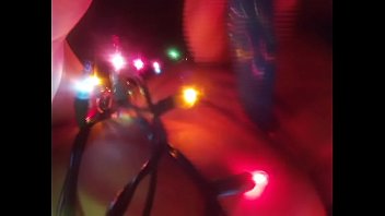 Preview 1 of X Xxx Dibivo - TEEN MILF FUCKS SELF WITH CHRISTMAS LIGHTS UNTIL SHE CUM