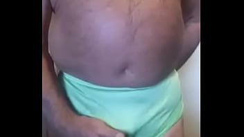 Preview 2 of Sixy Kompoz - Chubby sissy cums in his panty