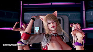 Preview 4 of Ac Night Xxx - [MMD] Dreamcatcher - SCREAM Naked Kpop Dance Ahri Akali Kaisa Evelynn Seraphine KDA League of Legend
