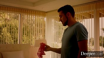 Preview 2 of Daddy Porn Claire Heart - Deeper. Ashley Red Gags on a Huge Black Dick for her Husband