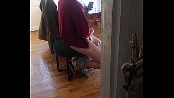 Preview 3 of Anal Figering And Spank - caught him jerking off,  I spied on him watching porn till he came