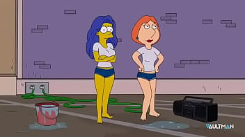 Preview 1 of Www Sri Lanka Xxx - Sexy Carwash Scene - Lois Griffin / Marge Simpsons