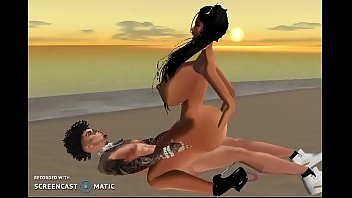 Preview 3 of Milif Khalifa - Imvu Wild Fucking on the Beach
