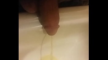 Preview 2 of Sex At Pregnant - Male pissing in sink