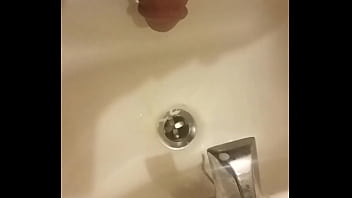 Preview 4 of Sex At Pregnant - Male pissing in sink