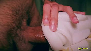 Preview 2 of Coda Codi Bob Big - Closeup ASMR Beautiful Big Uncut Cock Fucking Fleshlight And Shooting A Big Cum Load