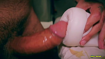 Preview 3 of Coda Codi Bob Big - Closeup ASMR Beautiful Big Uncut Cock Fucking Fleshlight And Shooting A Big Cum Load