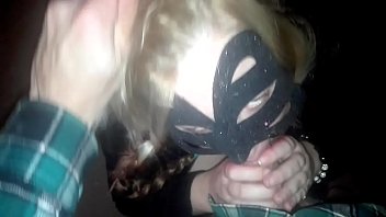 Preview 4 of Garl Frend Sex - hot pov blowjob masked blonde girl