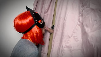 Preview 3 of Game Naruto Xxx - Ginger girl found gloryhole