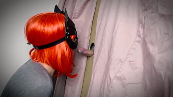Preview 1 of Game Naruto Xxx - Ginger girl found gloryhole
