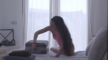 Preview 1 of Squirt Lena Paul - Horny brunette gets fingered so deep by her randy stepbro