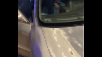 Preview 1 of Blowjob In The Library - Mujer fea le agarra la polla a un hombre gordo en un carro en p&uacute_blico