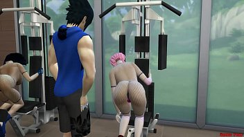 Preview 2 of Xvodeo Bengoli - Hinata,  Sakura,  Ino y Tenten Folladas Haciendo Ejercicios Traje Er&oacute_tico Esposas Calientes Naruto Hentai