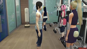 Preview 4 of Xvodeo Bengoli - Hinata,  Sakura,  Ino y Tenten Folladas Haciendo Ejercicios Traje Er&oacute_tico Esposas Calientes Naruto Hentai