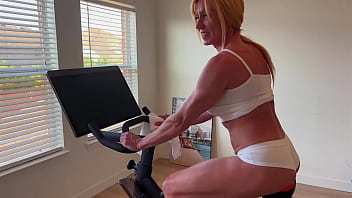 Preview 3 of Anal Pain Indian Villege - Me getting off the Peloton and striping down for you