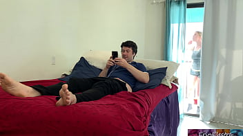 Preview 1 of Passion Hdpass - Voyeur stepmom fucks stepson after catching him masturbating