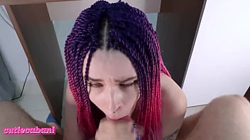 Preview 4 of Facials Bbv - AMATEUR GIRL SUCKED MY COCK AND GET CUM IN MOUTH - POV