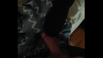 Preview 2 of Julia Morgan Porn - foot fetish with socks strokes cock