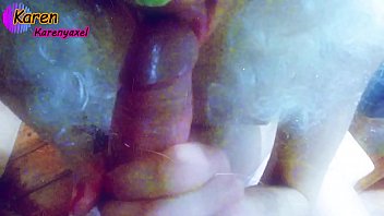 Preview 3 of Asian Boob Punish - Karen en 4,  chupando,  acabada en la boca - Video flashback 2010