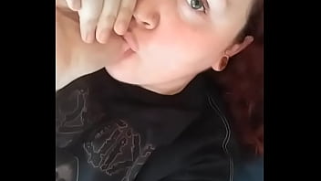 Preview 3 of Los Pelos - Sexy green eyed girl taste her pussy and likes it