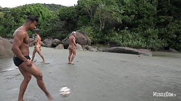 Preview 2 of Sixse Video New - Naked football on the beach