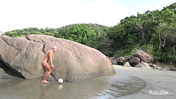 Preview 3 of Sixse Video New - Naked football on the beach