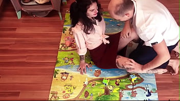 Preview 1 of Al Xxx Video - Brunette Sucking Dick Foster step Father and Dogging Fuck Until Mom Hears