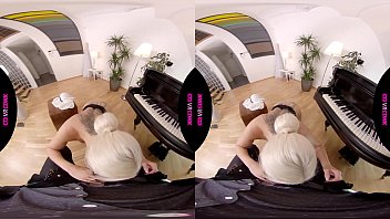 Preview 4 of Teachertrainig - VRConk MILF piano teacher teasing with big boos to fuck her