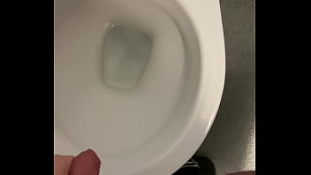 Preview 4 of School Girl Milks Tits In Shirt - Wanking in public toilets had an amazing cumshot