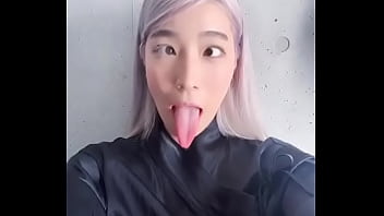 Preview 2 of Xexi Hot Vediosi - Ahegao slut with long tongue