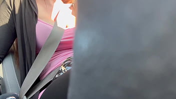 Preview 3 of Eva Chase - Italian Big tits Milf Artemisia Love Hot solo Car ride flashing big horny tits and nipples
