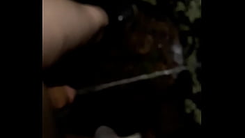 Preview 2 of Sister Is Not Brother - Jessica wildwood Piss&#039_s on a tree in the middle of the night 2020