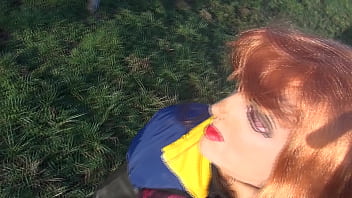 Preview 3 of Sister Brother Casual - booted and masked cinderella ginger Bella
