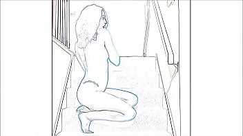 Preview 3 of Xnxx Raped Sister - Luna Lain Strips On The Stairs - In Relief