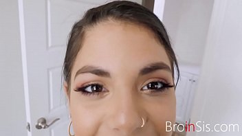 Preview 2 of Cali Carterb Blacked - Latina Stepsister Caught Stepbrother Sniffing Her Panties- Gina Valentina