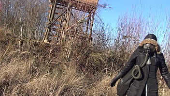 Preview 3 of Wife Fucks Dog On Hidden Cam - masked wadergirl well dressed