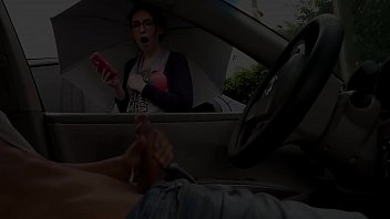 Preview 4 of Japanese Porn Mion Hazuki - NICHE PARADE - Flashing Dick On A Rainy Day For Bespectacled Brunette